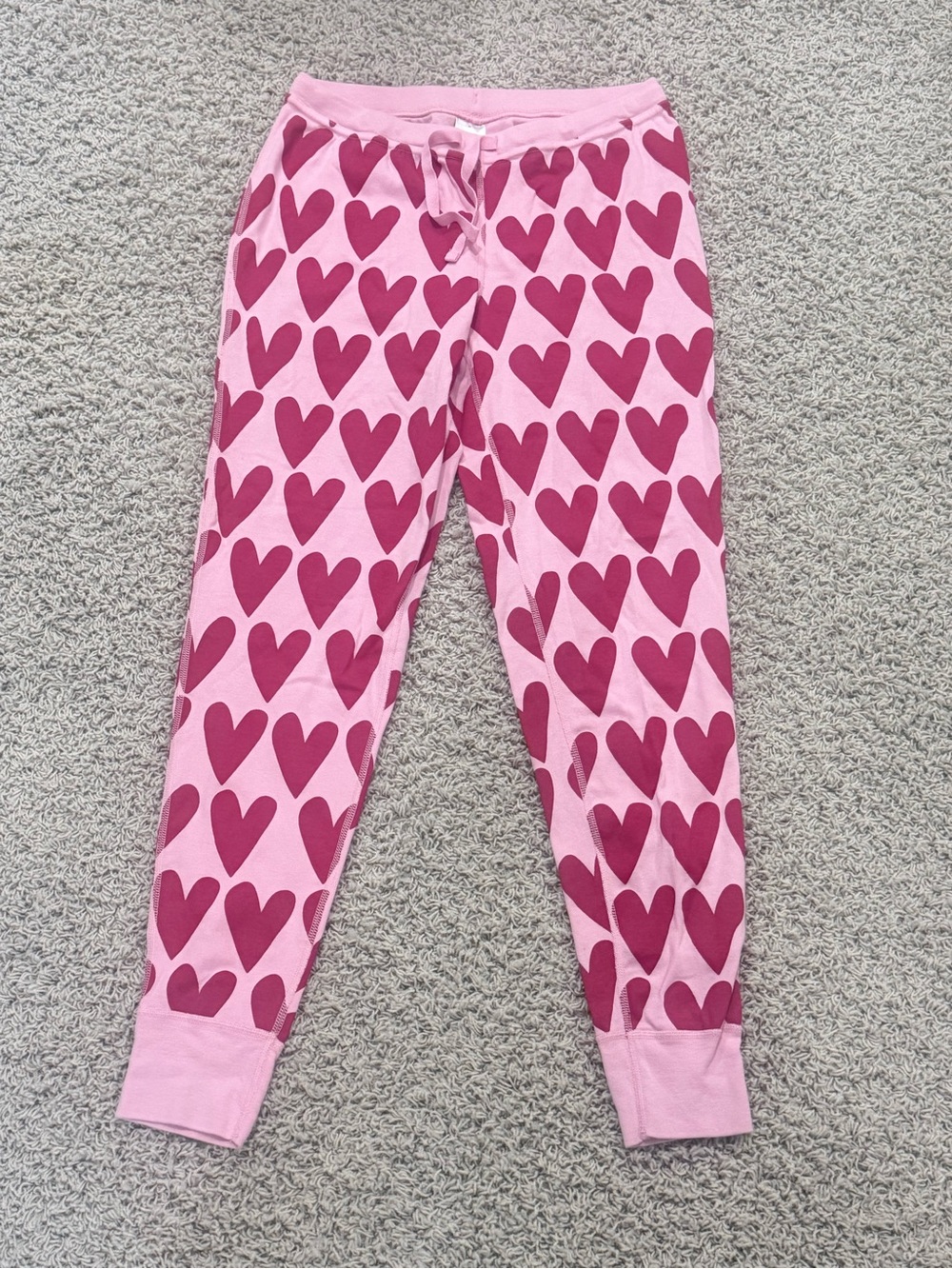 Hanna Andersson Pink Joggers with Magenta Heart Print